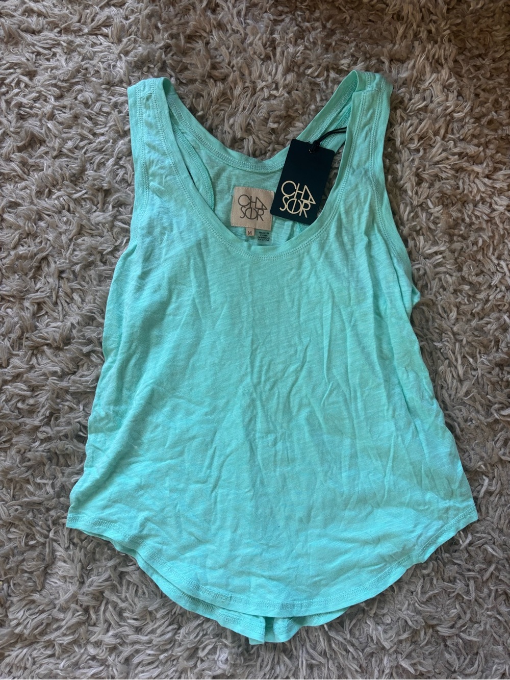 Chaser Mint Scoop Tank Top
